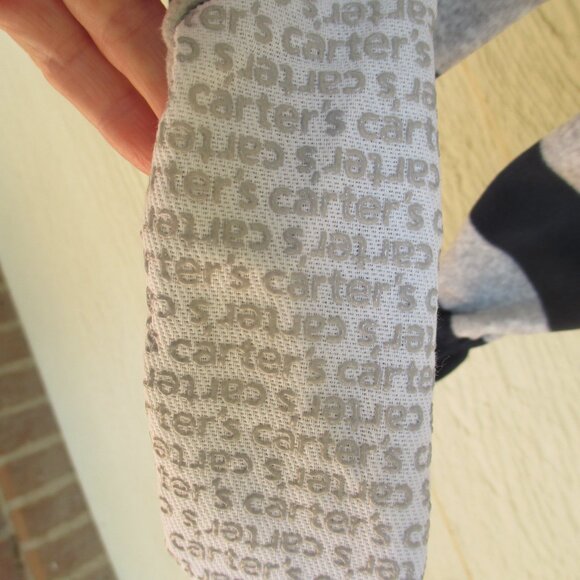 NWT Carter's Little FIRE ENGINE SLEEPER SIZE 24M  2 way zipper soft blue & grey - Picture 5 of 5